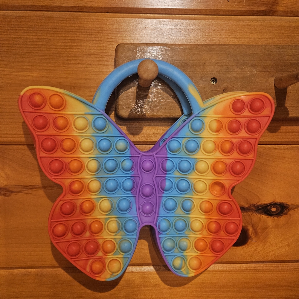 Colorful Butterfly Pop It Purse
